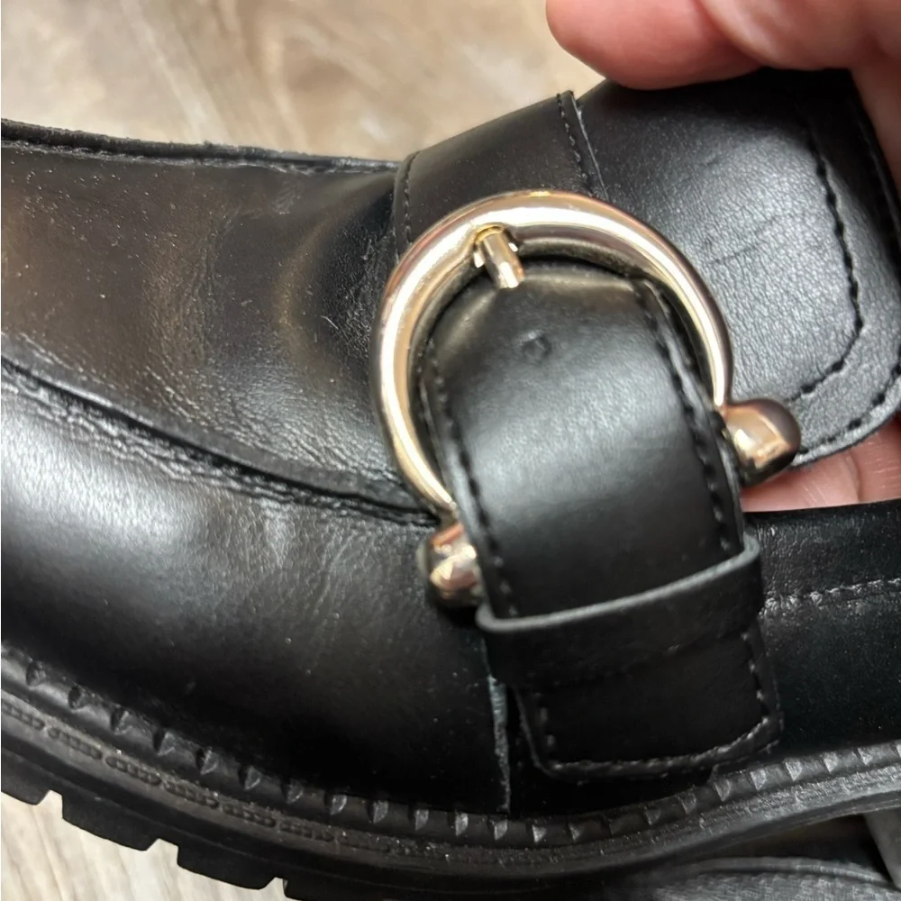 MARC FISHER Dancy 2 Chunky Lug Sole Bridle Bit Loafers
